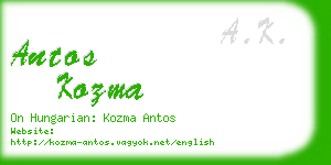 antos kozma business card